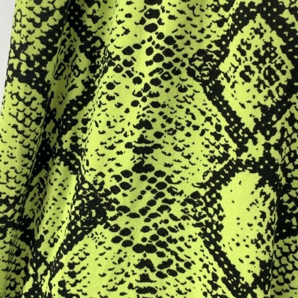 Snakeskin Neon Yellow Bike Shorts Stretch Fit S - Picture 3 of 5